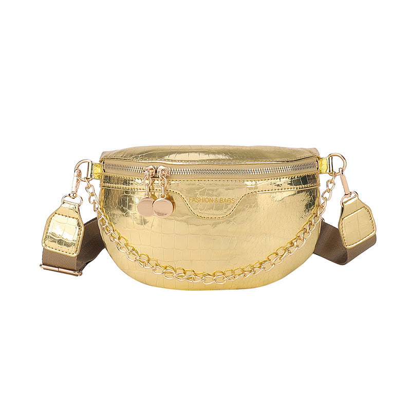 Shiny Chest Bag WesternWide Shoulder Strap Shoulder Bag