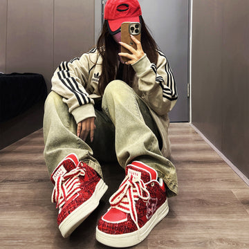 Women's Creative All-match Printed Flat Sneakers